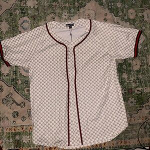 Men’s Plain Solid Color Baseball Jersey